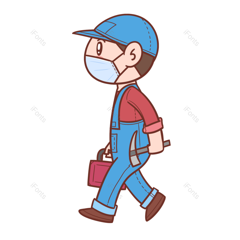 卡通图片,劳动节元素,素材PNG,人物免抠素材